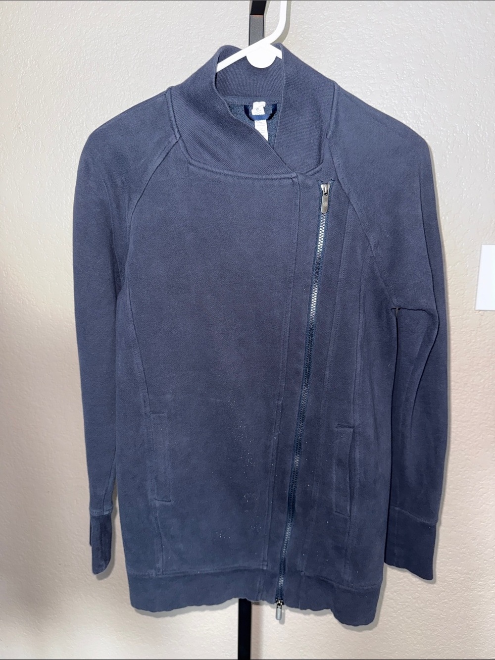 Lululemon Navy Asymmetrical Zip Jacket size 2